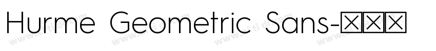 Hurme Geometric Sans字体转换